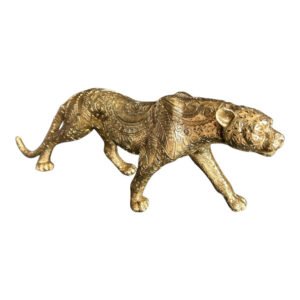 Gold Leopard Flower Carving