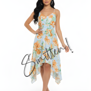 Handkerchief Hem Floral Dress