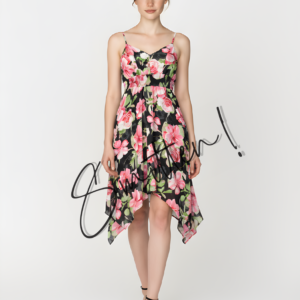 Handkerchief Hem Floral Dress