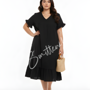 A-Line Short Dress Black