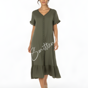 A-Line Short Dress Green