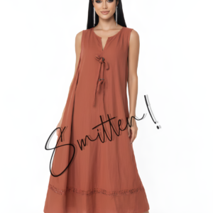 A-Line Long Dress Rust