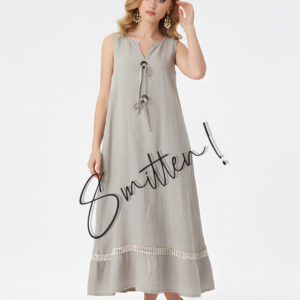A-Line Long Dress Khaki