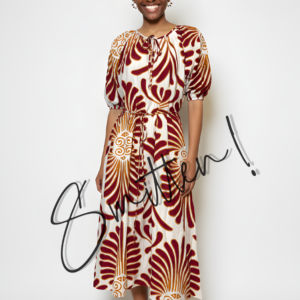 V-Neck Maxi Dress Red