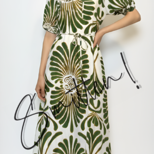 V-Neck Maxi Dress Green