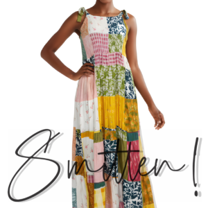 Tie Strap Sun Dress Patchwork Green