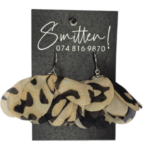 Leopard Print Petal Earrings