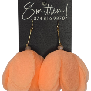 Alternative view of Chiffon petals dangling Earrings