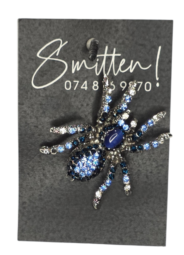 Spider Brooch – Royal blue and sapphire rhinestones – smitten-online-co ...