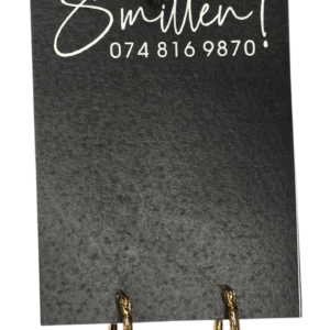 "U-shape" Gold-tone oval hoop earrings