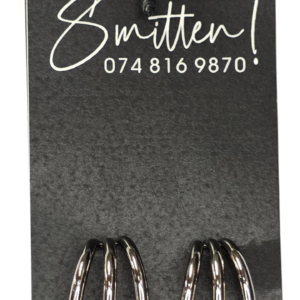 Triple-band hoop earrings