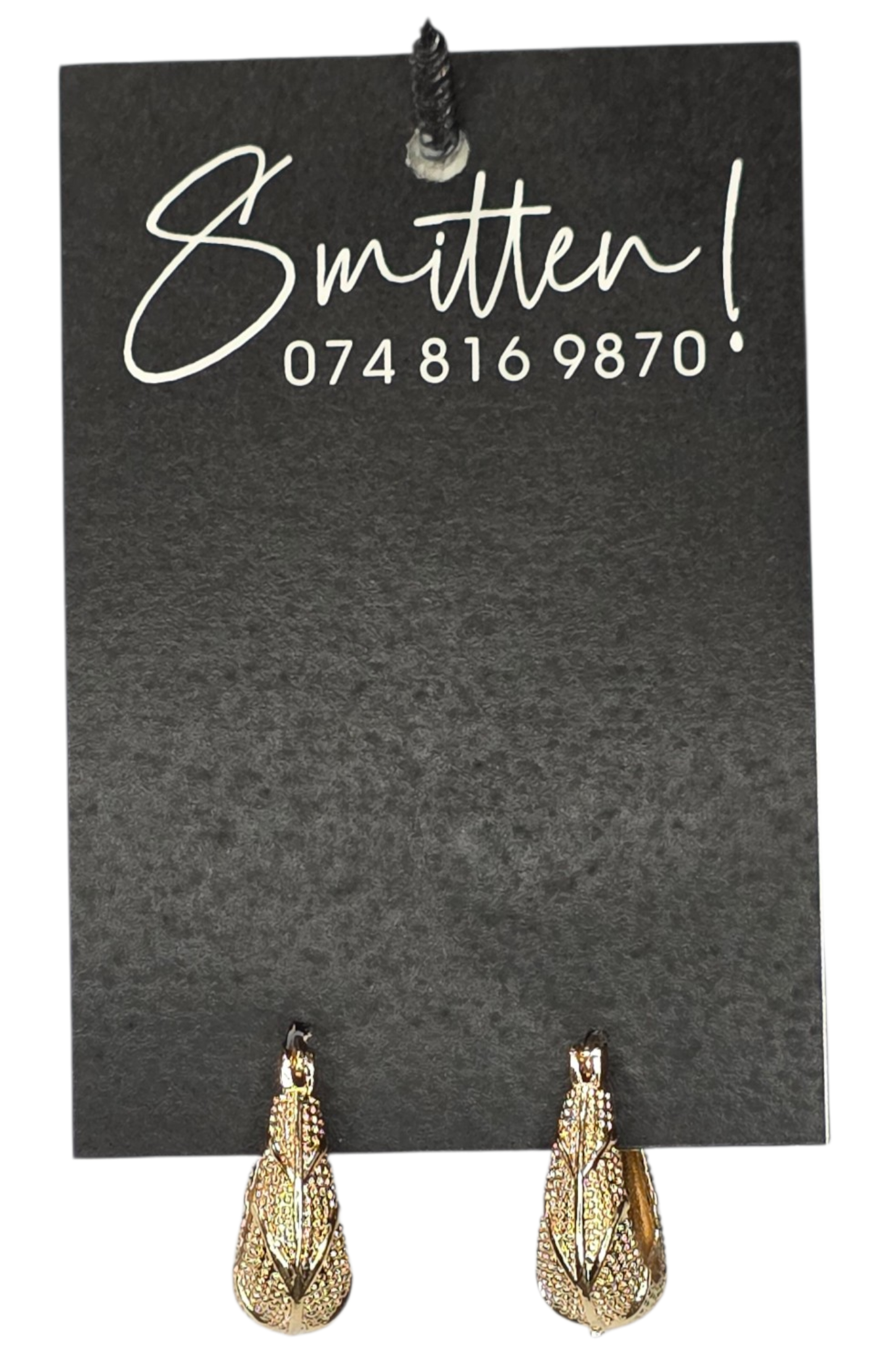 Textured Gold Teardrop Earrings different designs - Image 4