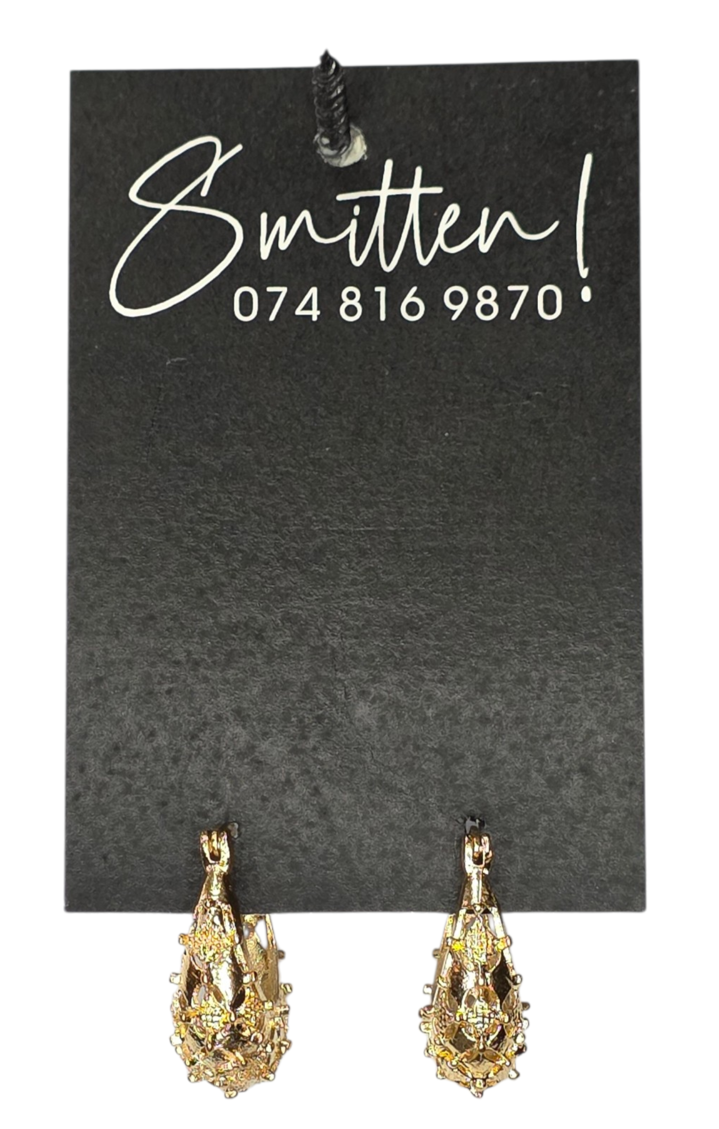 Textured Gold Teardrop Earrings different designs