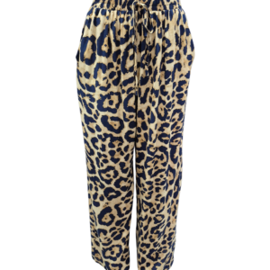 Alternative view of Leopard Print wide-leg Pants Beige