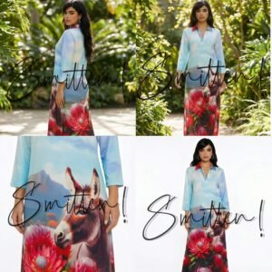 Alternative view of Donkey and Protea Flower Maxi Dress