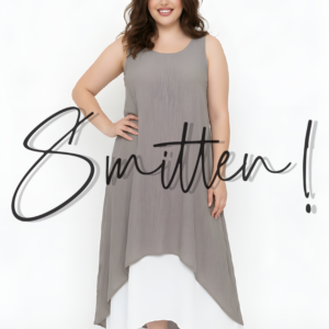 Sleeveless Double-layered dress Brown