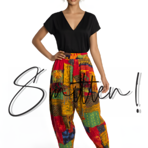 Alternative view of Patchwork Harem Pants - Yellow