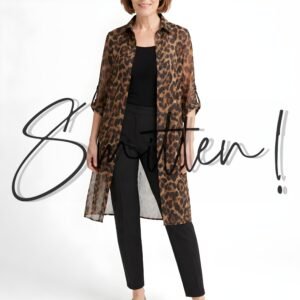 Alternative view of Leopard Print Blouse - Sheer chiffon longline