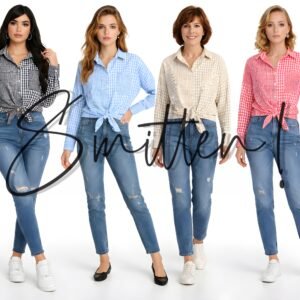 Alternative view of Blouse - Beige and White button-down