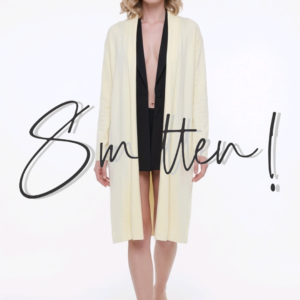 Longline open-front cardigan - Cream