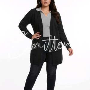 Open-front cardigan - Black