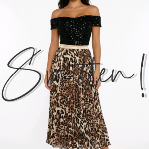 Leopard-print maxi skirt Beige