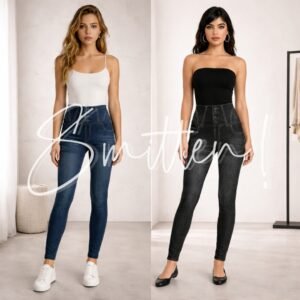  Thermal denim-print leggings (or jeggings)