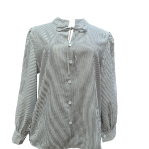 Alternative view of Striped Blouse Black