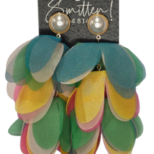 Chiffon Petal Dangle Earrings
