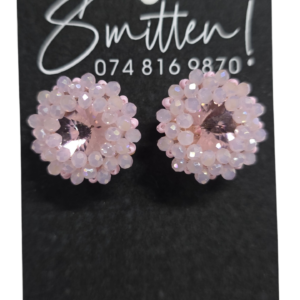 Alternative view of Faceted Crystal Cluster stud earrings