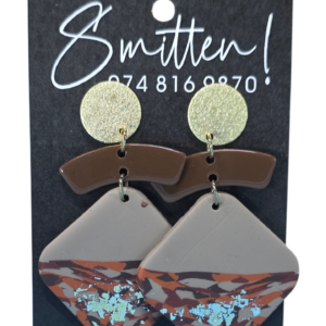Three-tiered Geometric design Earrings