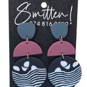  Geometric dangling Polymer Clay Earrings