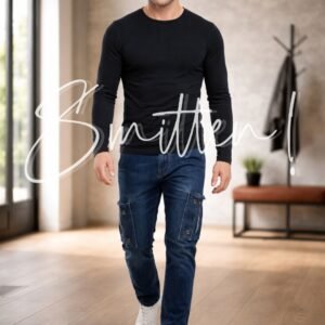 Dark Indigo Cargo Jeans