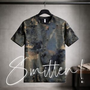 Alternative view of Distressed camo-print shirt - Blue