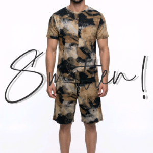 Alternative view of Distressed camo-print shorts - Brown