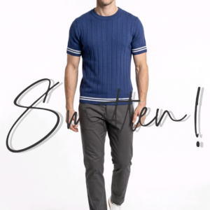  Gran Sasso Polo Structured T-Shirt - NAVY
