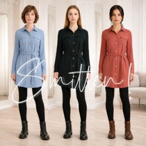 Shirt Dress - Black