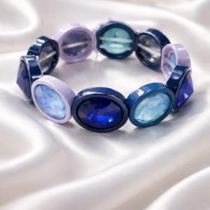 Alternative view of Crystal Gemstones Stretch Bracelet