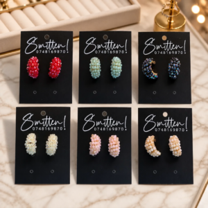 Hand-Wrapped Crystal Cluster earrings