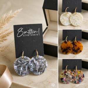 Molded Acrylic Disc Earings