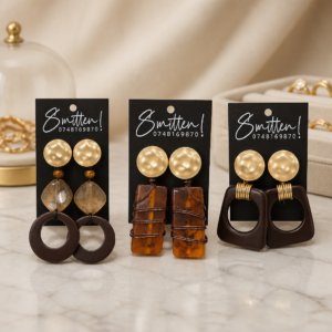 Three-Tier Drop Earrings
