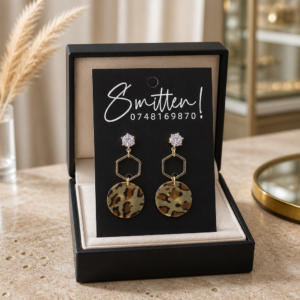 Leopard Print Drop Earring