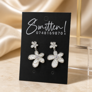 Two-tier floral drop earrings