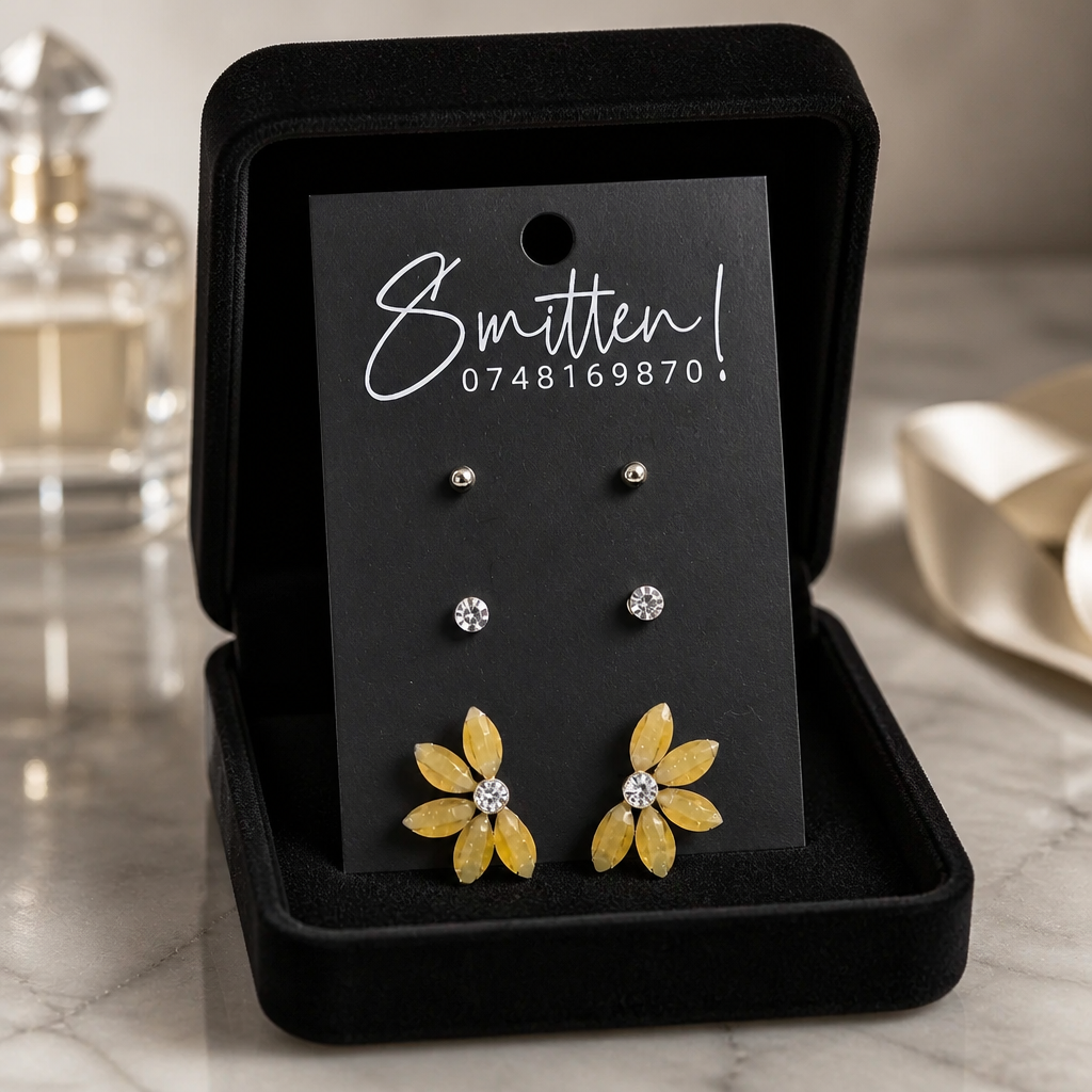 Three-pair earring set