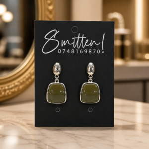 Elegant Cushion-Cut Drop Earrings