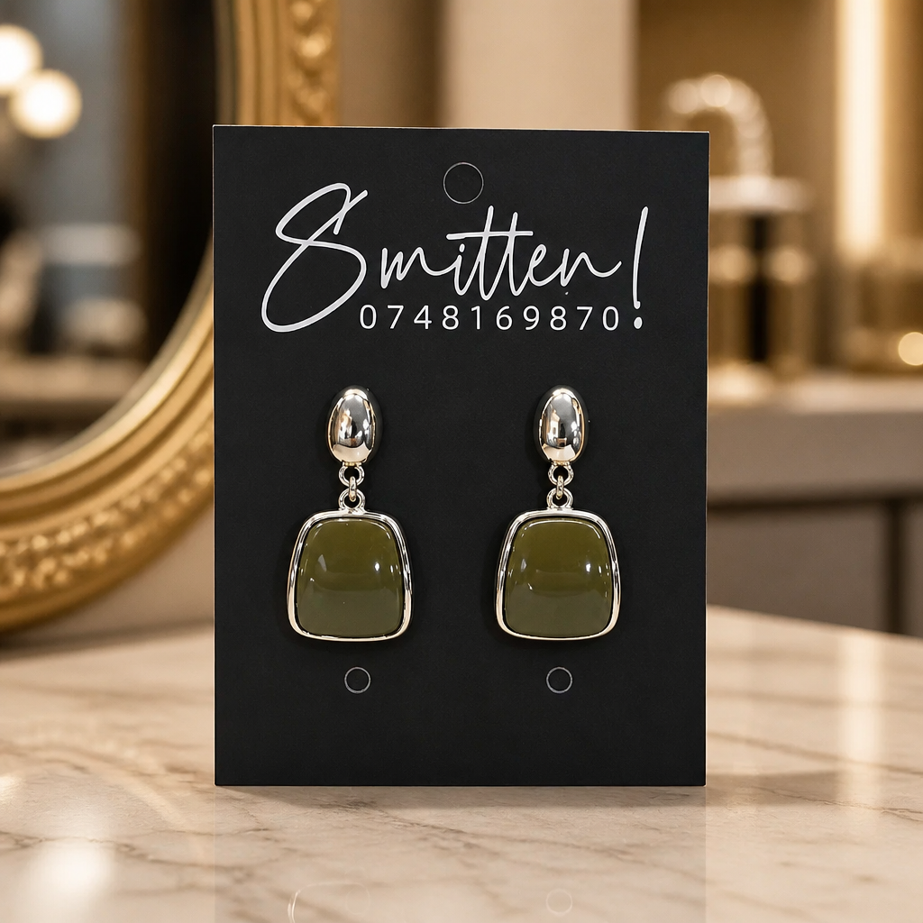 Elegant Cushion-Cut Drop Earrings