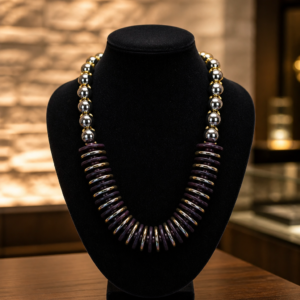 Bold, Artisanal Texture Necklace.