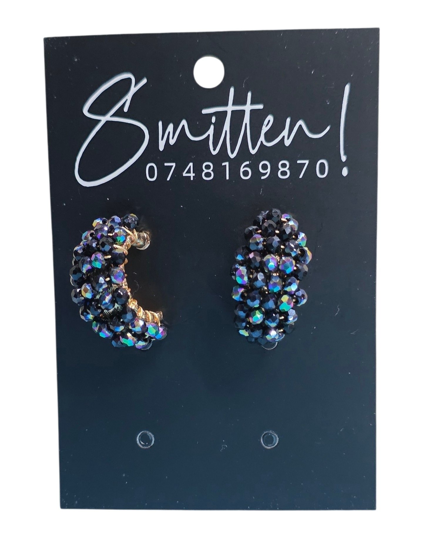 Hand-Wrapped Crystal Cluster earrings - Image 7