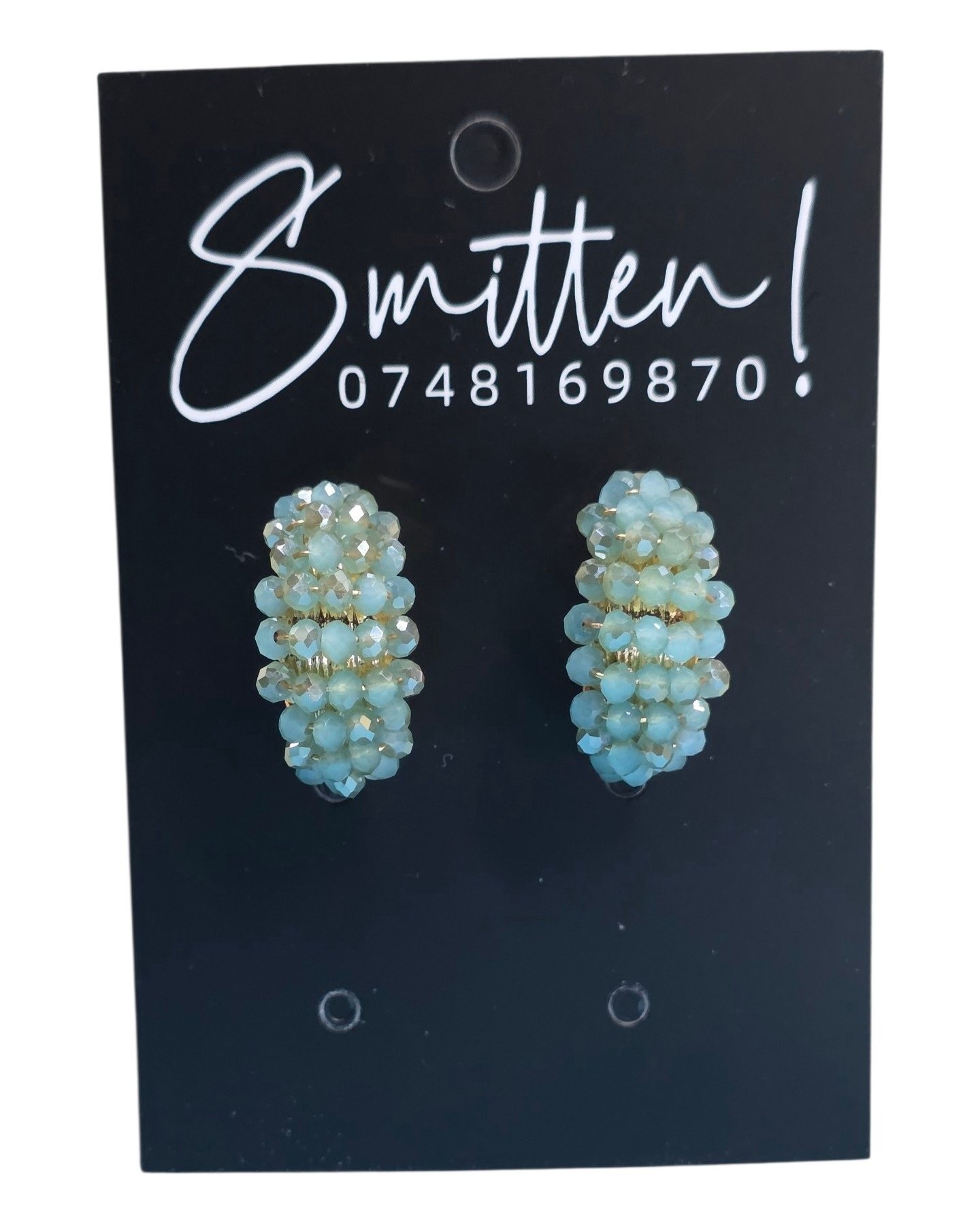 Hand-Wrapped Crystal Cluster earrings - Image 5