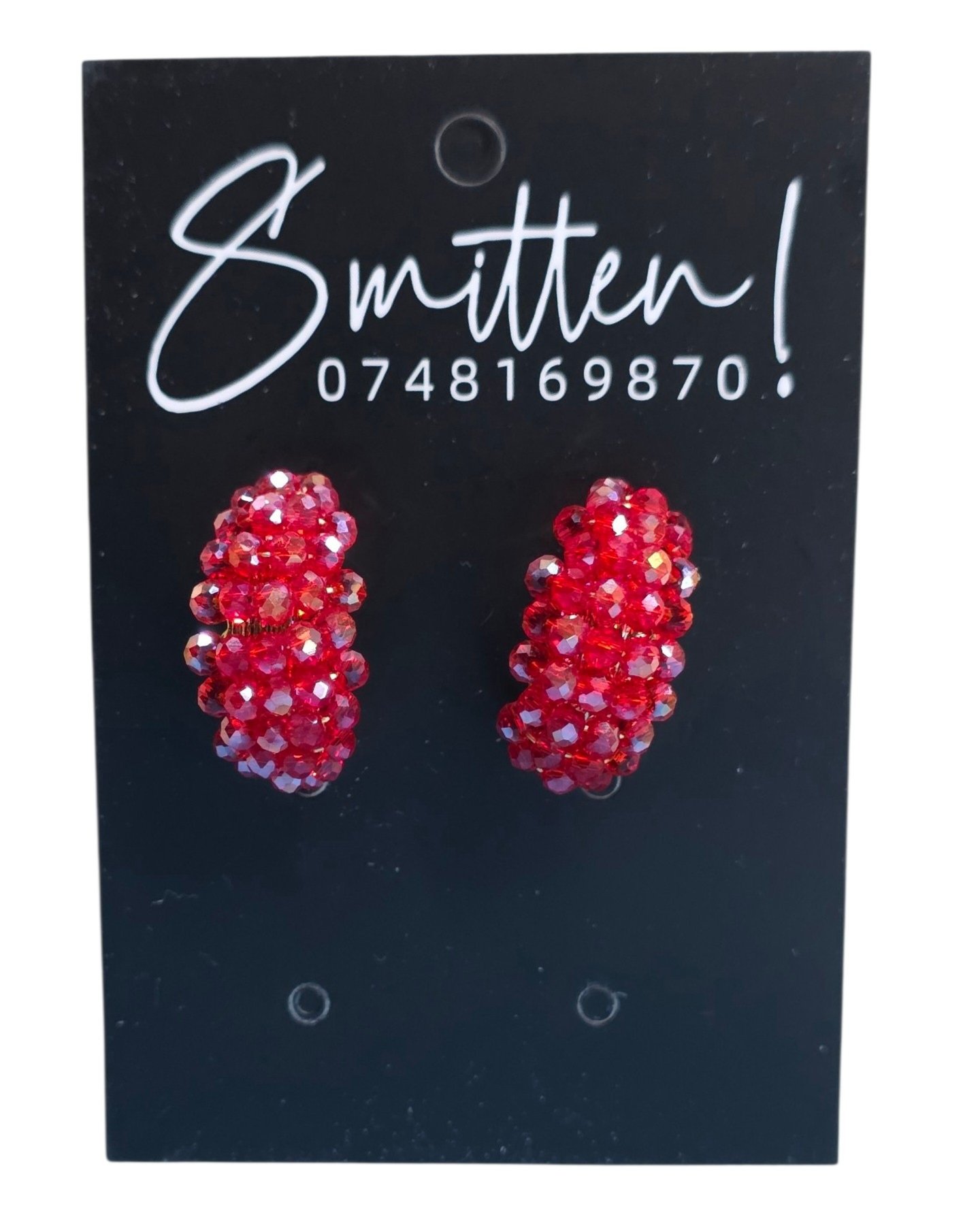 Hand-Wrapped Crystal Cluster earrings - Image 3